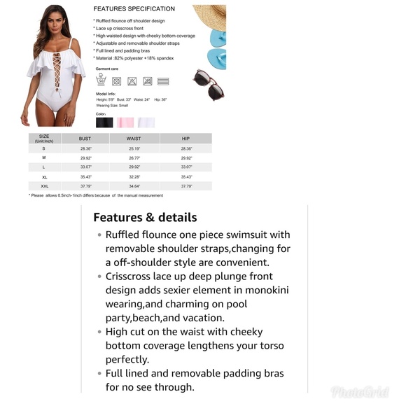 OFF SHOULDER ONE PIECE SWIMSUIT - Picture 4 of 4